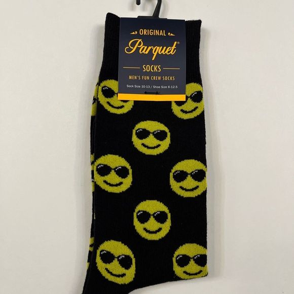 Men's Crew Socks -Smiley Face- Cool- NWT - Picture 6 of 7